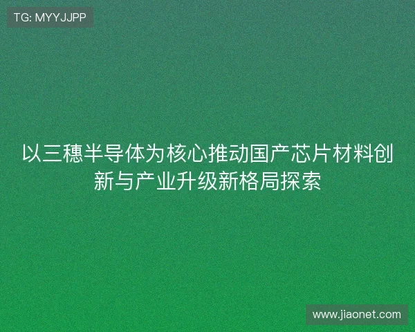 以三穗半导体为核心推动国产芯片材料创新与产业升级新格局探索